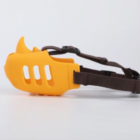Silicone Pet Muzzle Anti-bite Medium And Large Dogs Pet Products (Option: Lemon Yellow-S Code)