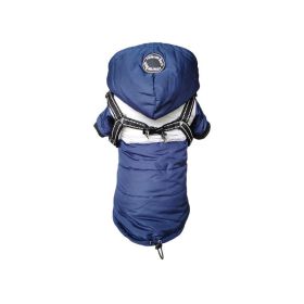 Pet Coat Waterproof Warm Pet Dog Clothes Pet Shell Jacket (Option: Blue-S)