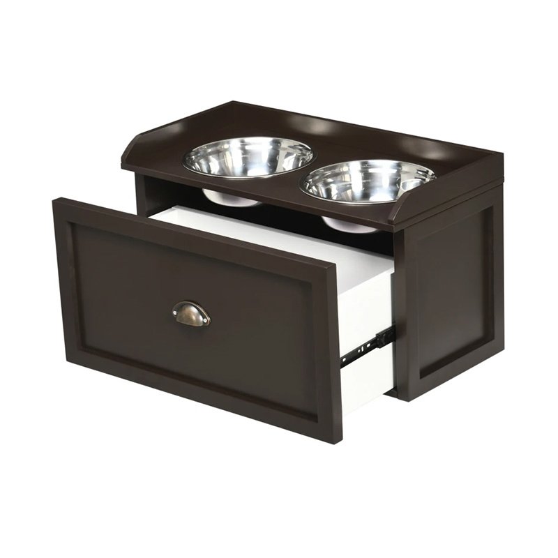Elevated Dog Bowls Stand with 2 Stainless Steel Bowls Elevated Dog Bowls Stand with 2 Stainless Steel Bowls