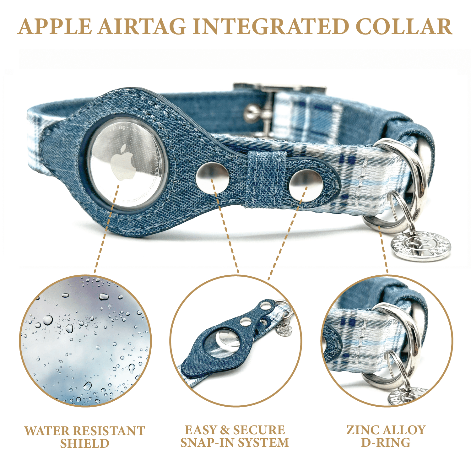 Apple Airtag Integrated Collar Apple Airtag Integrated Collar